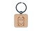 Lop Eared Bunny Rabbit Engraved Wood Square Keychain Tag Charm